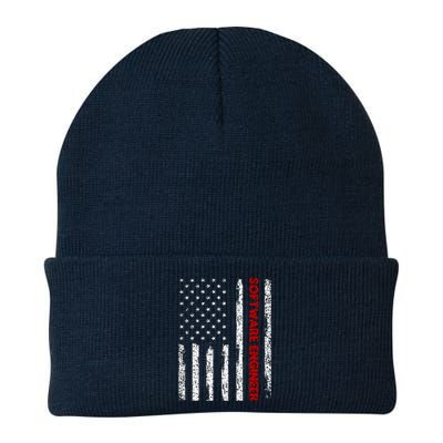 Software Engineer USA Flag Knit Cap Winter Beanie