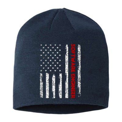 Software Engineer USA Flag Sustainable Beanie