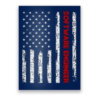 Software Engineer USA Flag Poster
