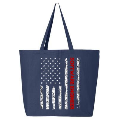 Software Engineer USA Flag 25L Jumbo Tote