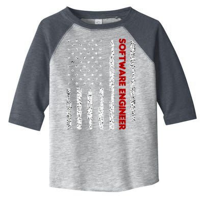Software Engineer USA Flag Toddler Fine Jersey T-Shirt