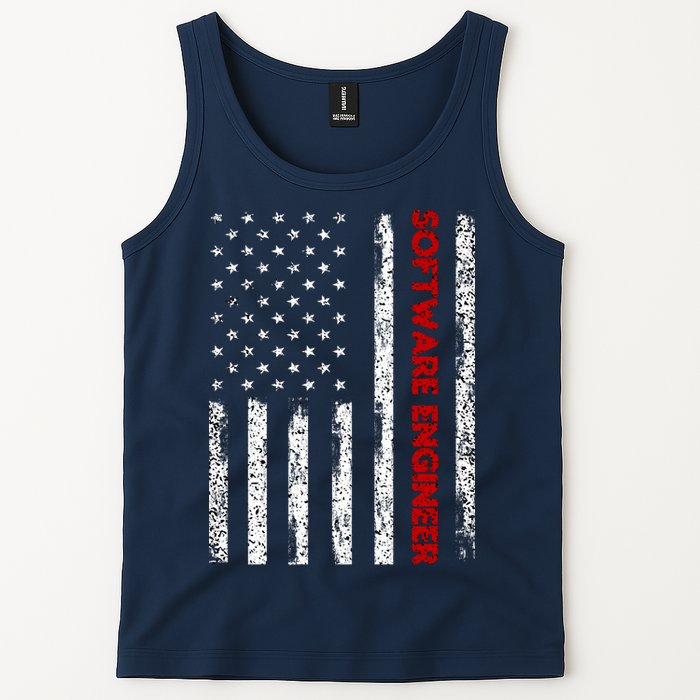 Software Engineer USA Flag Tank Top