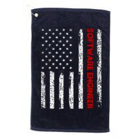 Software Engineer USA Flag Golf Towel