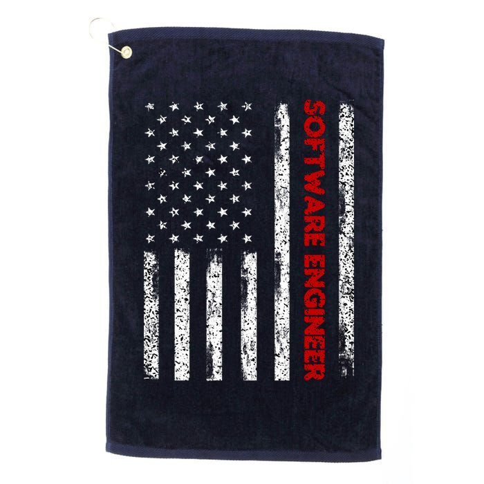 Software Engineer USA Flag Golf Towel