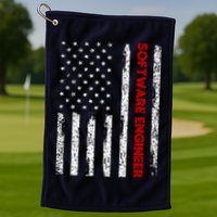 Software Engineer USA Flag Golf Towel