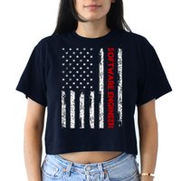 Software Engineer USA Flag Crop Top