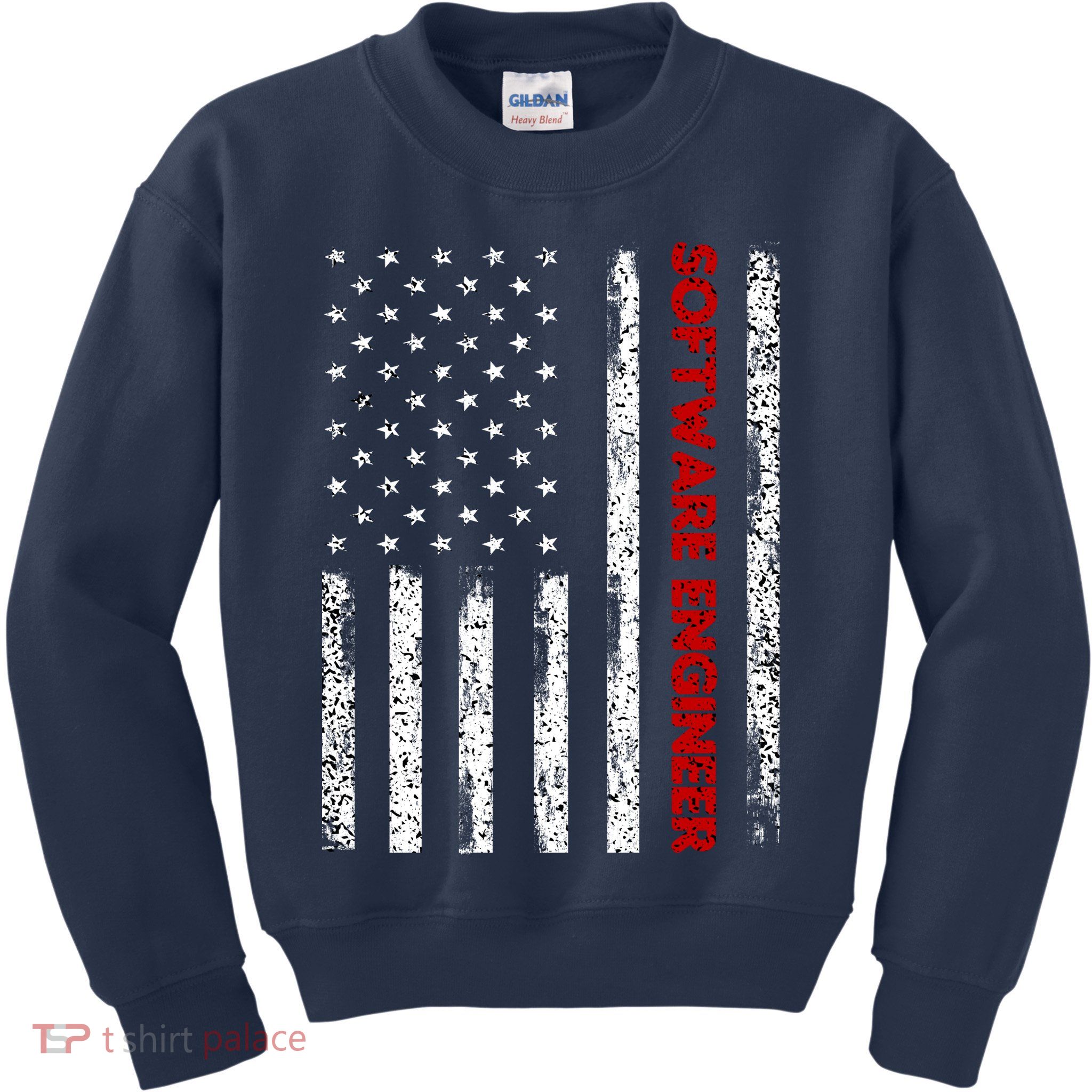 Software Engineer USA Flag Kids Sweatshirt