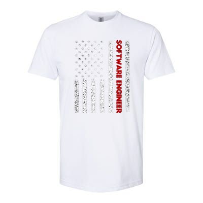 Software Engineer USA Flag Softstyle CVC T-Shirt