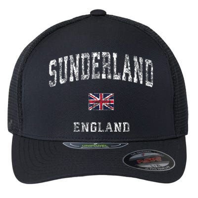 Sunderland England Vintage Athletic Sports Flexfit Unipanel Trucker Cap