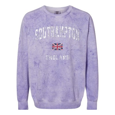 Southampton England Vintage Athletic Sports Design Colorblast Crewneck Sweatshirt