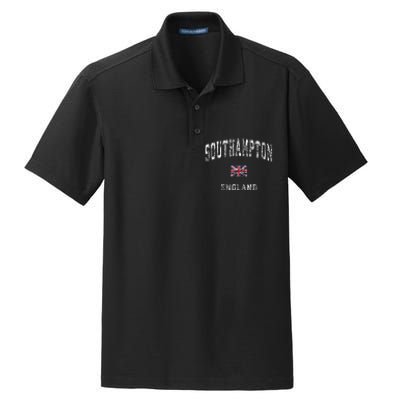 Southampton England Vintage Athletic Sports Design Dry Zone Grid Polo