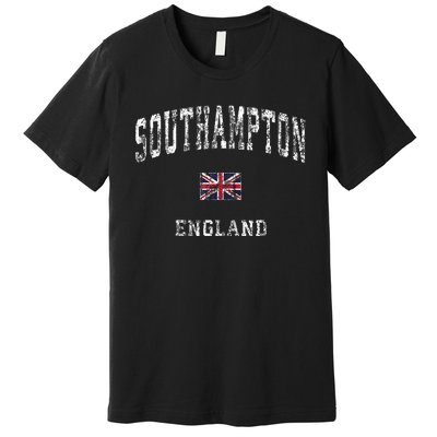 Southampton England Vintage Athletic Sports Design Premium T-Shirt