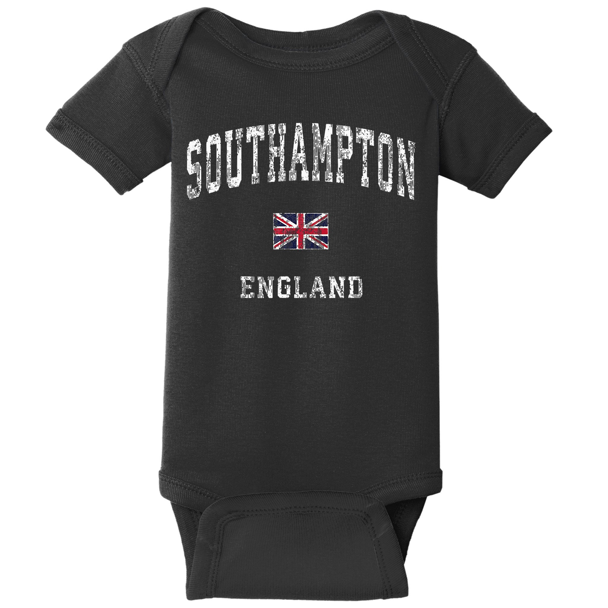 Southampton England Vintage Athletic Sports Design Baby Bodysuit