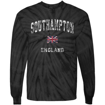 Southampton England Vintage Athletic Sports Design Tie-Dye Long Sleeve Shirt