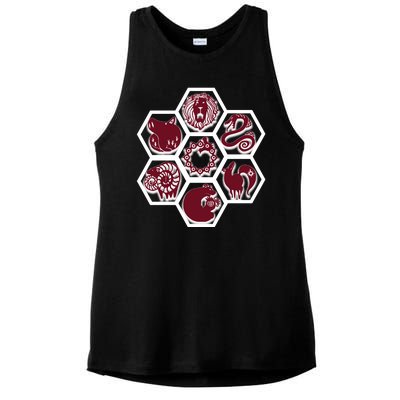 Seven Deadly Sins Emblems Ladies PosiCharge Tri-Blend Wicking Tank