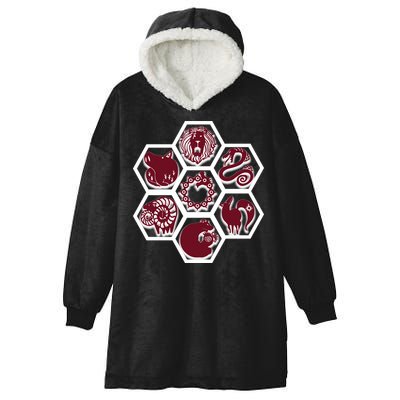 Seven Deadly Sins Emblems Hooded Wearable Blanket
