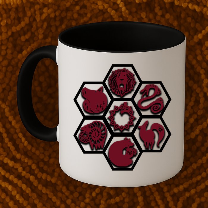 Seven Deadly Sins Emblems Mug