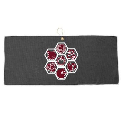 Seven Deadly Sins Emblems Large Microfiber Waffle Golf Towel