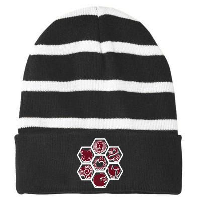 Seven Deadly Sins Emblems Striped Beanie with Solid Band