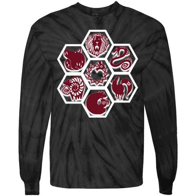 Seven Deadly Sins Emblems Tie-Dye Long Sleeve Shirt