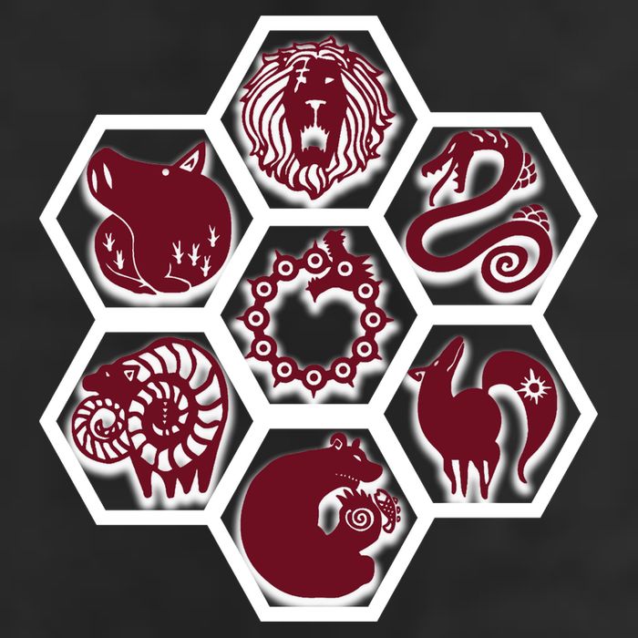 Seven Deadly Sins Emblems Golf Towel