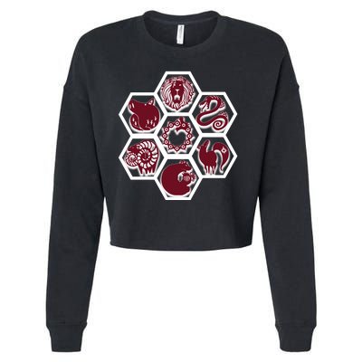 Seven Deadly Sins Emblems Cropped Pullover Crew