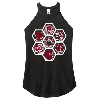 Seven Deadly Sins Emblems Women's Perfect Tri Rocker Tank
