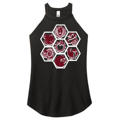 Seven Deadly Sins Emblems Women's Perfect Tri Rocker Tank