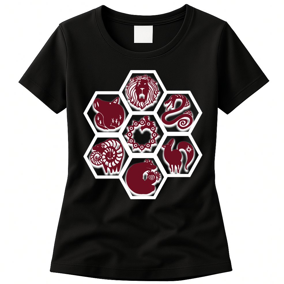 Seven Deadly Sins Emblems Womens T-Shirt