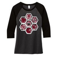 Seven Deadly Sins Emblems Women's Tri-Blend 3/4-Sleeve Raglan Shirt