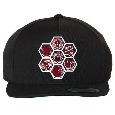Seven Deadly Sins Emblems Wool Snapback Cap