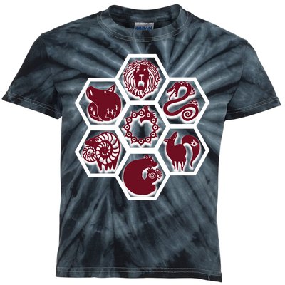 Seven Deadly Sins Emblems Kids Tie-Dye T-Shirt