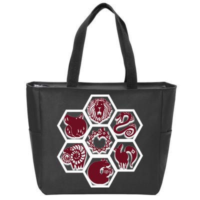 Seven Deadly Sins Emblems Zip Tote Bag
