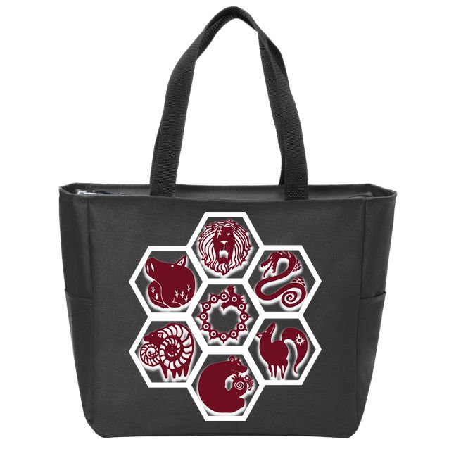 Seven Deadly Sins Emblems Zip Tote Bag