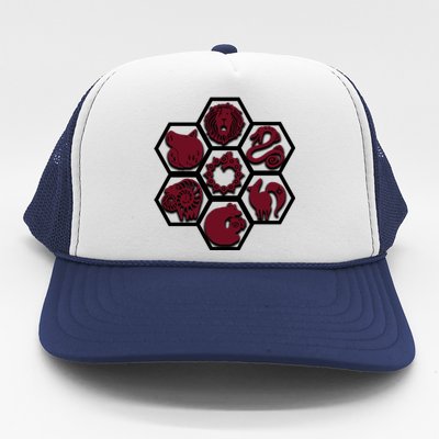 Seven Deadly Sins Emblems Trucker Hat