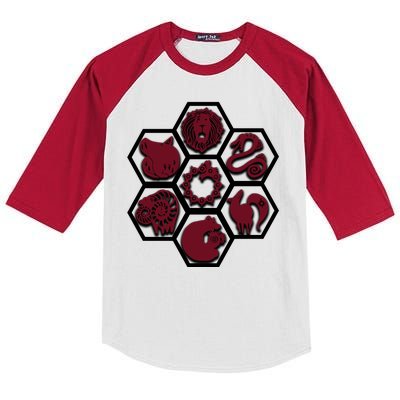 Seven Deadly Sins Emblems Kids Colorblock Raglan Jersey