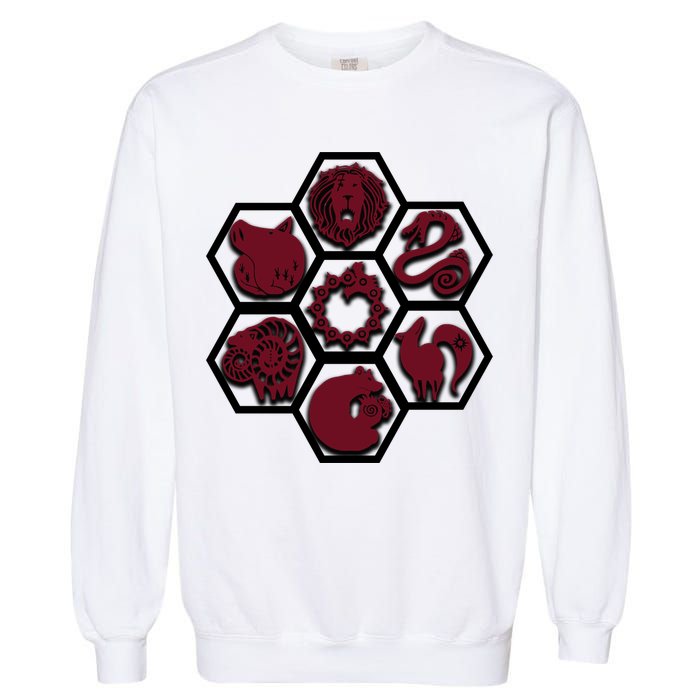 Seven Deadly Sins Emblems Garment-Dyed Sweatshirt