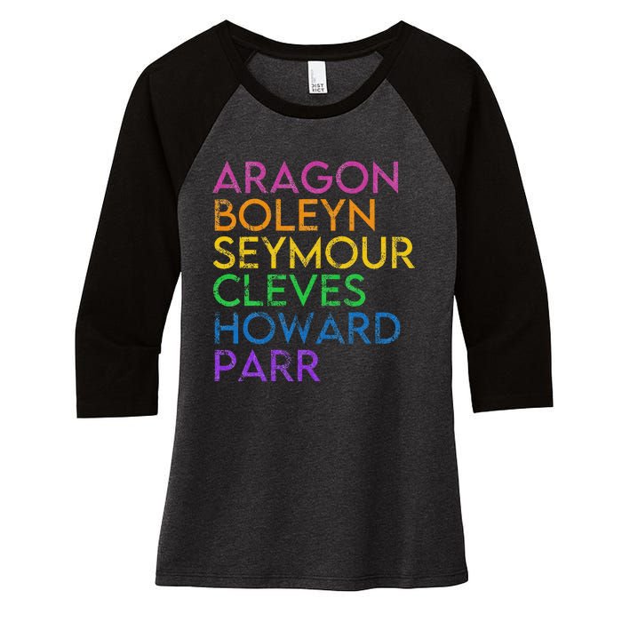 Six Ex Wife British History Historian Musical Lover Women's Tri-Blend 3/4-Sleeve Raglan Shirt