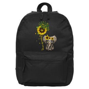 Sunflower Elephant Weed Leaf Canabis 420 Marijuana 16 in Basic Backpack