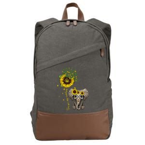 Sunflower Elephant Weed Leaf Canabis 420 Marijuana Cotton Canvas Backpack