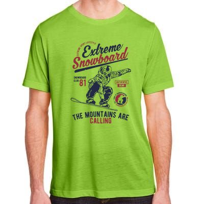 Snowboard Extreme Winter Sport Snowboarder Gift Adult ChromaSoft Performance T-Shirt