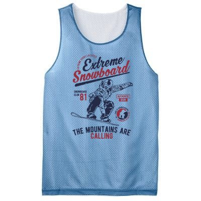 Snowboard Extreme Winter Sport Snowboarder Gift Mesh Reversible Basketball Jersey Tank