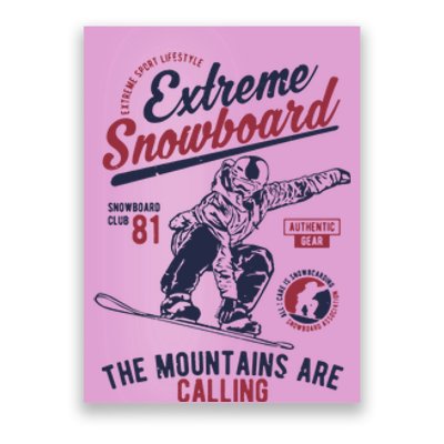 Snowboard Extreme Winter Sport Snowboarder Gift Poster