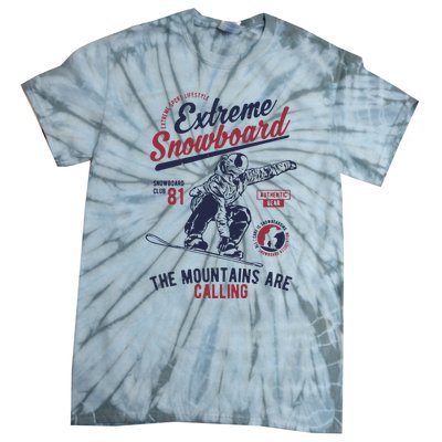 Snowboard Extreme Winter Sport Snowboarder Gift Tie-Dye T-Shirt