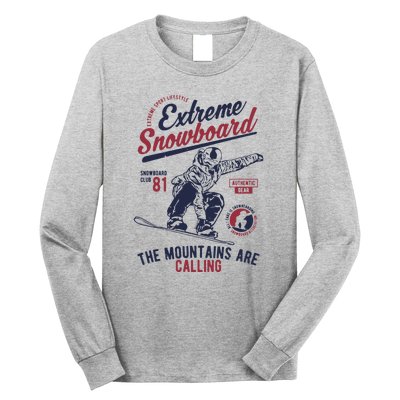 Snowboard Extreme Winter Sport Snowboarder Gift Long Sleeve Shirt