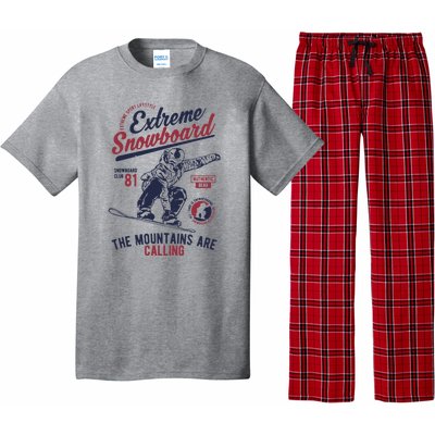 Snowboard Extreme Winter Sport Snowboarder Gift Pajama Set