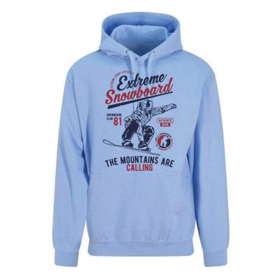 Snowboard Extreme Winter Sport Snowboarder Gift Unisex Surf Hoodie