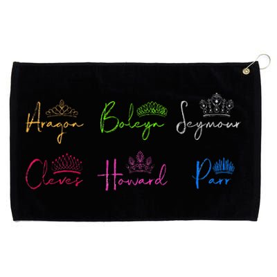 Six Ex Wives Of Henry Viii Signatures & Crowns Grommeted Golf Towel