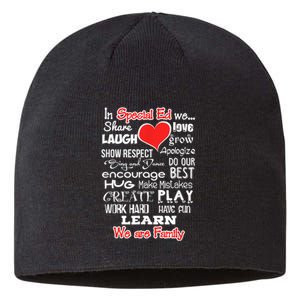 Special Education We Are Family School Teacher Gift Sustainable Beanie