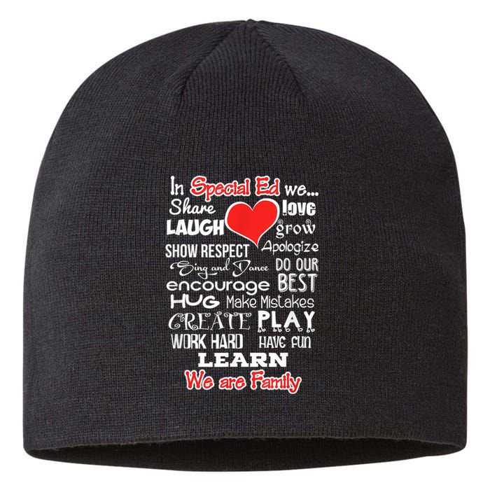 Special Education We Are Family School Teacher Gift Sustainable Beanie